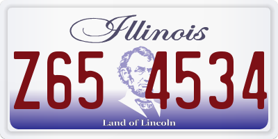 IL license plate Z654534