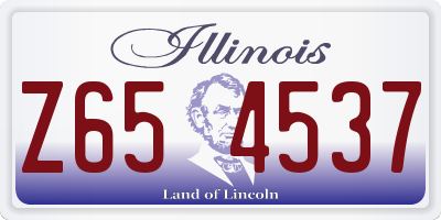 IL license plate Z654537