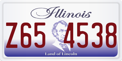 IL license plate Z654538