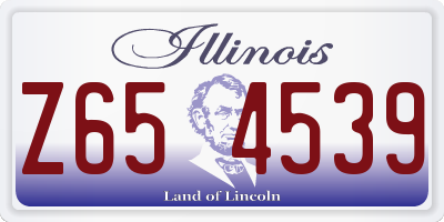 IL license plate Z654539