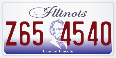IL license plate Z654540