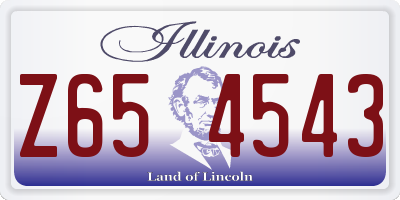 IL license plate Z654543
