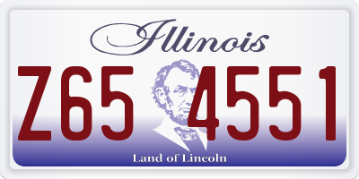 IL license plate Z654551