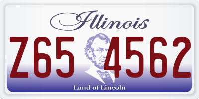 IL license plate Z654562