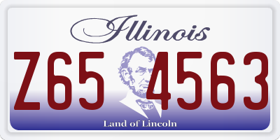 IL license plate Z654563