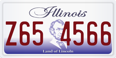 IL license plate Z654566