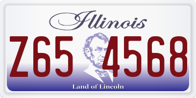 IL license plate Z654568