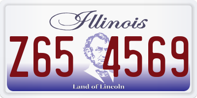 IL license plate Z654569