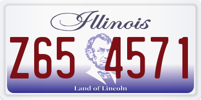 IL license plate Z654571