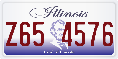 IL license plate Z654576