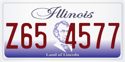 IL license plate Z654577