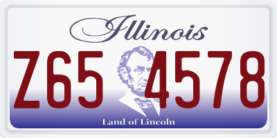 IL license plate Z654578