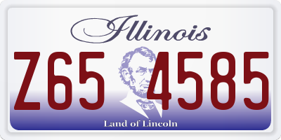IL license plate Z654585