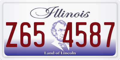 IL license plate Z654587