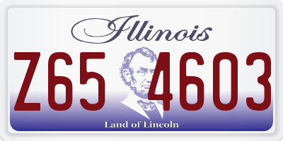 IL license plate Z654603