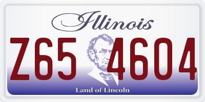 IL license plate Z654604