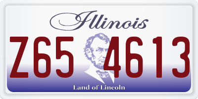 IL license plate Z654613