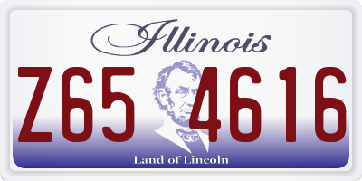IL license plate Z654616