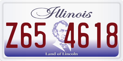 IL license plate Z654618