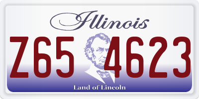 IL license plate Z654623