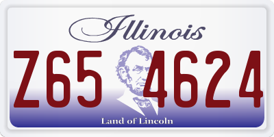 IL license plate Z654624