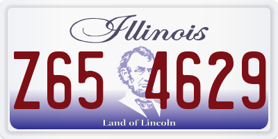 IL license plate Z654629