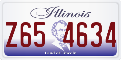 IL license plate Z654634