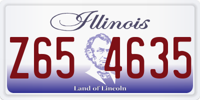 IL license plate Z654635