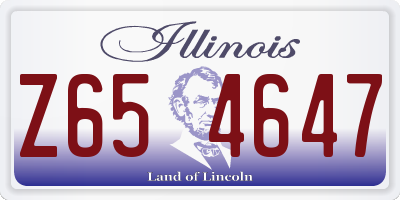 IL license plate Z654647