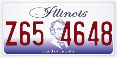 IL license plate Z654648