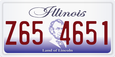 IL license plate Z654651