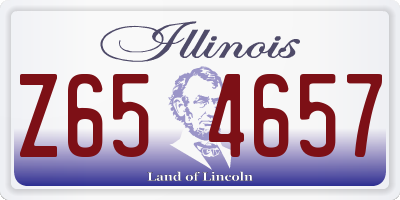 IL license plate Z654657