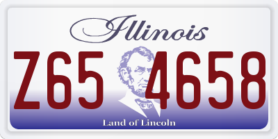 IL license plate Z654658