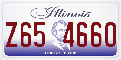 IL license plate Z654660