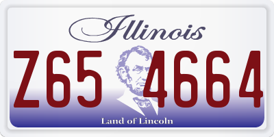IL license plate Z654664