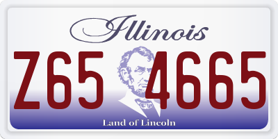 IL license plate Z654665