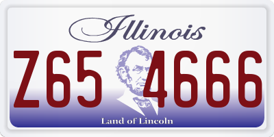 IL license plate Z654666