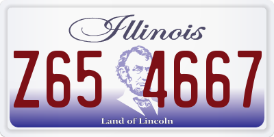 IL license plate Z654667