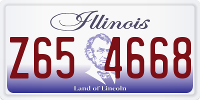 IL license plate Z654668