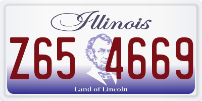 IL license plate Z654669