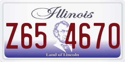 IL license plate Z654670