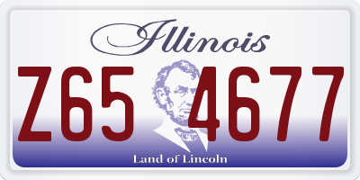 IL license plate Z654677