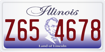 IL license plate Z654678