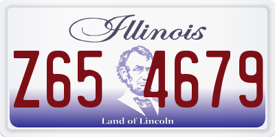 IL license plate Z654679