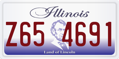 IL license plate Z654691
