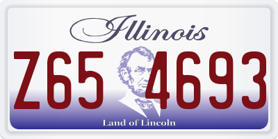 IL license plate Z654693