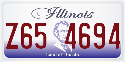 IL license plate Z654694
