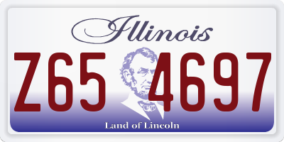 IL license plate Z654697
