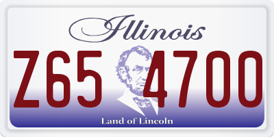 IL license plate Z654700
