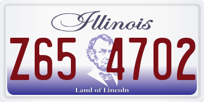 IL license plate Z654702